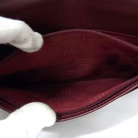 Cartier Must Line Bifold Long Wallet L3000117 Bordeaux Leather for Men and Women